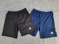 キッズ　adidas ハーフパンツ 2色セット 黒・紺　160cm