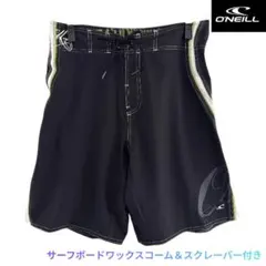 O'NEILL サーフパンツ メンズ　S ブラック/ネオングリーン