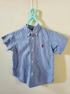 値下げ中【記名なし】Ralph Lauren 半袖シャツ 85～90青チェック