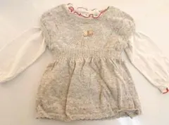 familiar  ニットチュニック&カットソー２点セット  size80