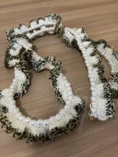 フリルスマホショルダー 手編み ハンドメイド