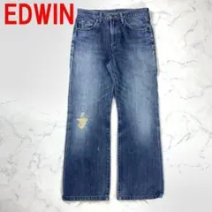 A2807 エドウィン デニム ジーンズ 503 ストレート 綿 紺 青 32