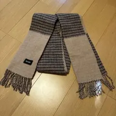 BEAMS ウール混合 マフラー チェック柄