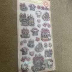 ラブブシール　ボンボンドロップシールLABUBU キティ