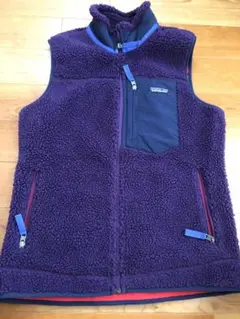 patagonia 紫 フリースベスト M