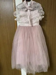 ピンク フリル リボン フォーマルドレス140cm