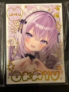 ホロライブ 猫又おかゆ ミュシャ風 スリーブ ホロカ 混沌の女神様