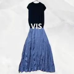 c689 Vis 薇絲 拼接連衣裙 長裙傘裙 成熟可愛