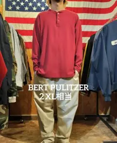 2XL BERT PULITZER waffle long tee ノームコア