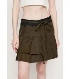 SLY CUT OFF PLEATS ショートスカート