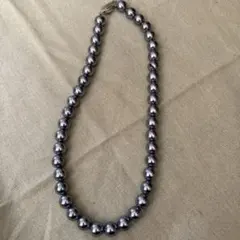 グレーパール調ネックレス　フォーマル　冠婚葬祭