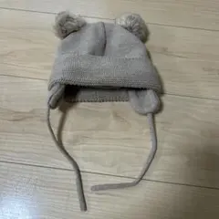 H&M 耳付きニット帽 3-6M ベージュ