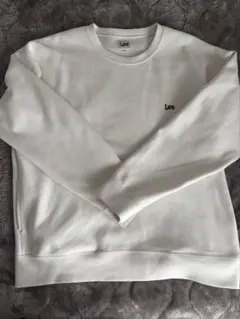 Lee ホワイト クルーネック トレーナー