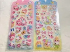 正規フワフワらびちゃん まじかるみゅーちゃん　ドロップジェリーシール セット売り