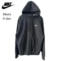 NIKE ナイキ フルジップ パーカー メンズ S チャコールグレー 刺繍ロゴ