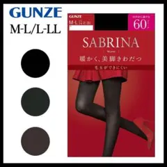 GUNZE SABRINA 60デニールタイツ 2足セット M-L