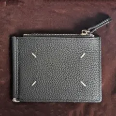 二つ折り財布 マネークリップ ブラック メンズ