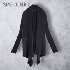【SPECCHIO スペッチオ】　シャトルプリーツ　カーディガン　変形　ブラックのサムネイル