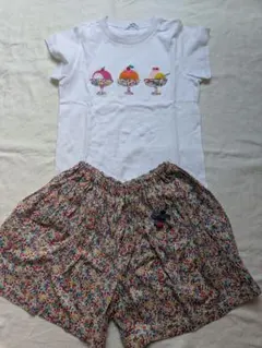 ファミリア　スイーツの半袖シャツとキュロットのセット　130