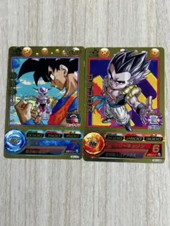 ドラゴンボールヒーローズ ゴテンクス / 孫悟空 2枚セット 鳥山明原画イラストのサムネイル