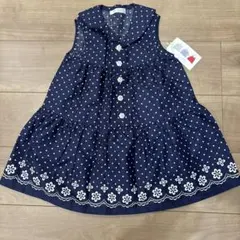 【お値下げ】【新品】Lili Lundi 水玉模様 ワンピース 110のサムネイル