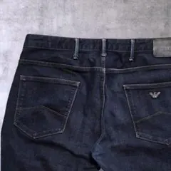 ARMANI JEANS ダークブルー スリムフィット デニムパンツ 33インチ