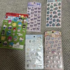 値下げ！未使用サンリオキャラクターズ ぷくっとシール 5枚セット