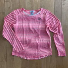 YONEXヨネックスレディーステニスウェア長袖TシャツボーダーピンクM