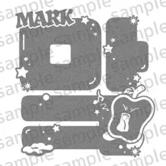 NCT ペンライト 反射 ステッカー マーク ✴︎パプリカx キラキラx雲♪✴︎