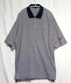 【ポロゴルフ】POLO GOLF /ネイビーストライプ/ポロシャツ/size37