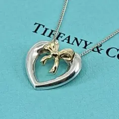 美品】TIFFANY&Co.ツイストリボンコンビネックレス SV925×K18 - メルカリ