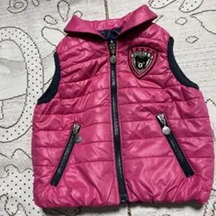 美品☆DOUBLE.B ☆ピンク リバーシブル　アウターベスト☆80