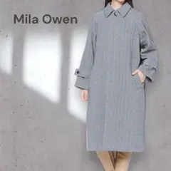 【Mila Owen】ステンカラービッグスリーブコート 羊毛 カシミヤ アンゴラ