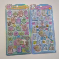 【正規品】うるちゅるぽっぷシール　おぱんちゅうさぎ　んぽちゃむ　2枚セット