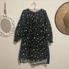 花柄コーデュロイワンピース 120