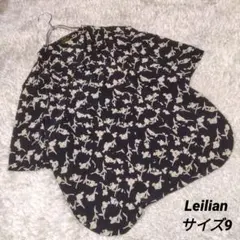 レディース☆レリアン　美品　半袖　シャツ　総柄　花柄　ブラウス　サイズ9のサムネイル