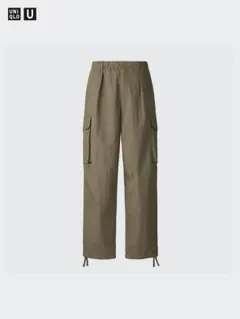 UNIQLO U ワイドフィットパラシュートカーゴパンツ OLIVE サイズL