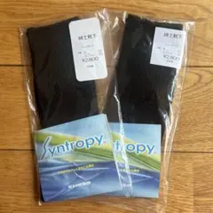 Syntropy シントロピー　ソックス　2足セット　フリーサイズ　ブラック