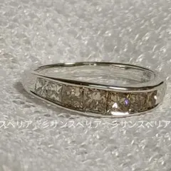40石 プリンセスカット ダイヤモンド パヴェセッティング リング K18 