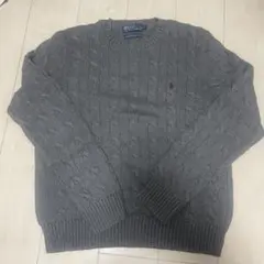 Polo by Ralph Lauren グレー ケーブルニット L