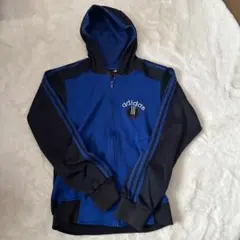希少　adidas フルジップフーディ XS 青/黒