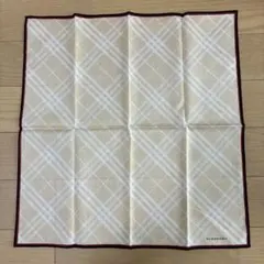 《新品》BURBERRY チェック柄 ハンカチ クリーム色