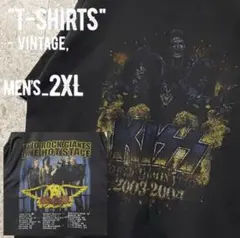 レア○00s《KISS×AEROSMITH》両面プリントTシャツ/メンズ2XL