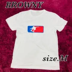 BROWNY ブラウニー サイズM ホワイト スケボー かっこいいTシャツのサムネイル