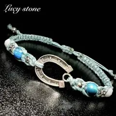 天然石 パワーストーン ブレスレット アンクレット マクラメ ホースシュー