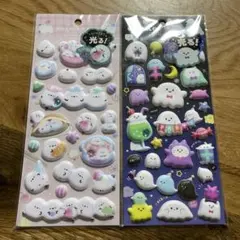 正規品 クーリア くらいところで光るシール　シマエナガ　 おばけ 2枚セット