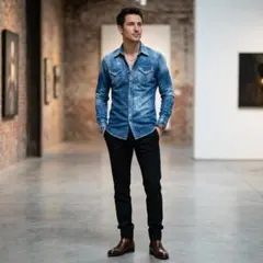 DSQUARED2 デニムシャツ サイズ42 サックスブルー 2019ss