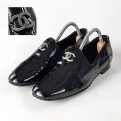 CHANEL》シャネル パール ココマーク オペラシューズ スリッポン 黒系 