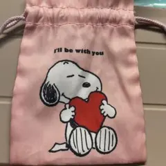 スヌーピー ハートポーチ ピンク