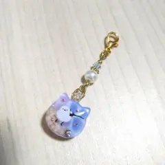 ハンドメイド　レジンチャーム　シマエナガ